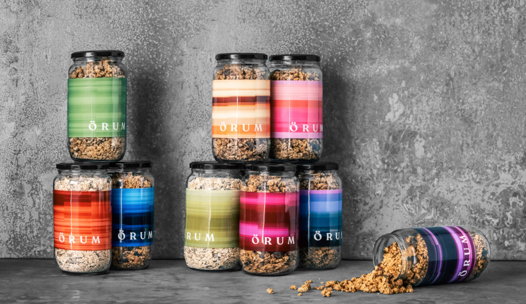 Örum granola packaging by Studio Unbound