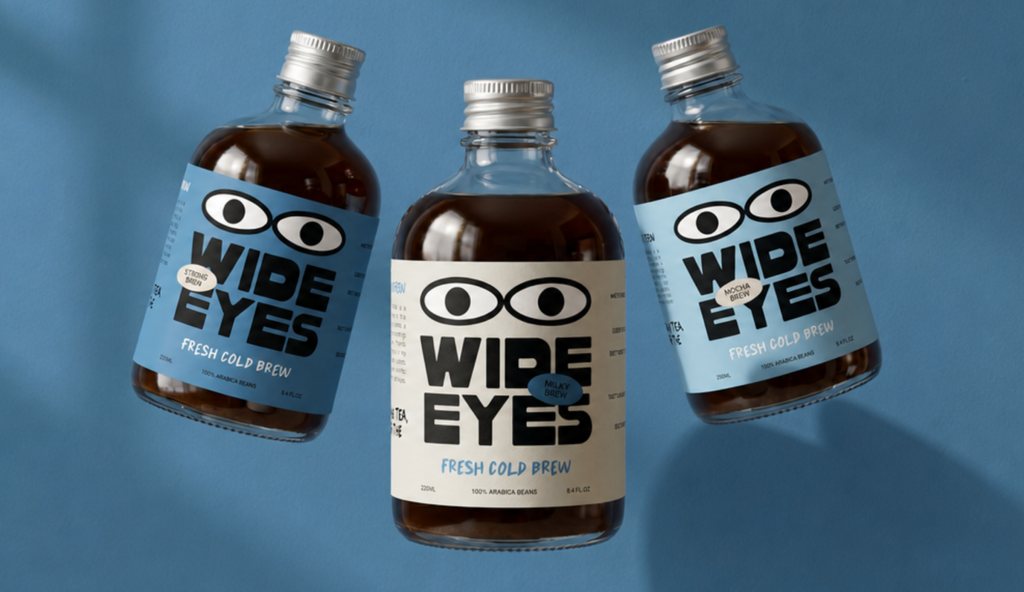 Wide Eyes Coffee packaging by Studio Nice One