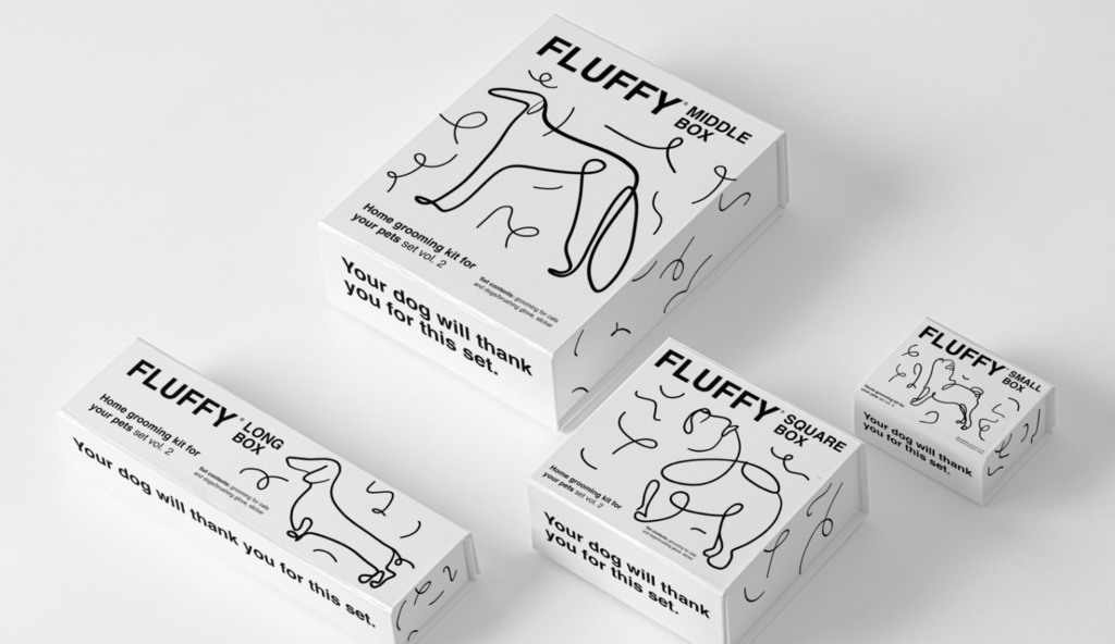 Fluffy Dog Salon packaging by Daria Abramson