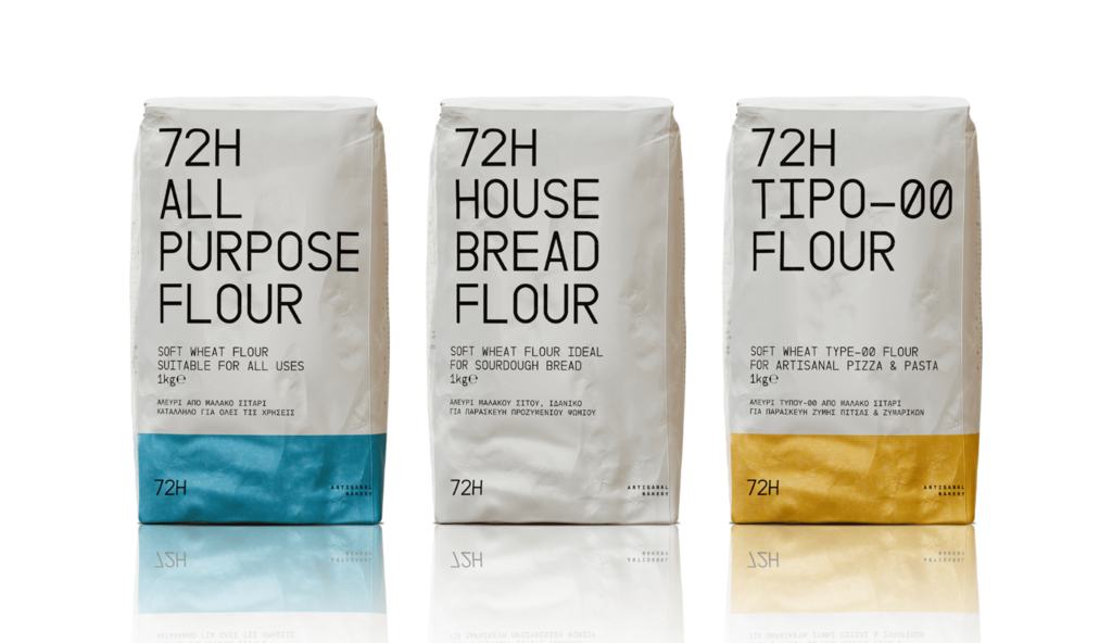 72H flour packaging by Boo Republic