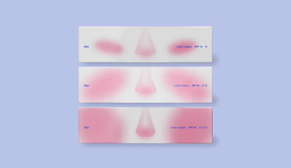 Anastasia Alekseevskaya's conceptual packaging design for shy - cold cream