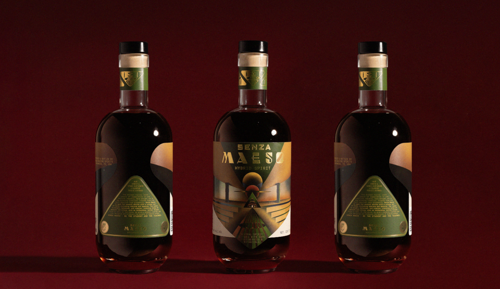 SENZA MAESO—hybrid spirit's packaging design by TORO PINTO