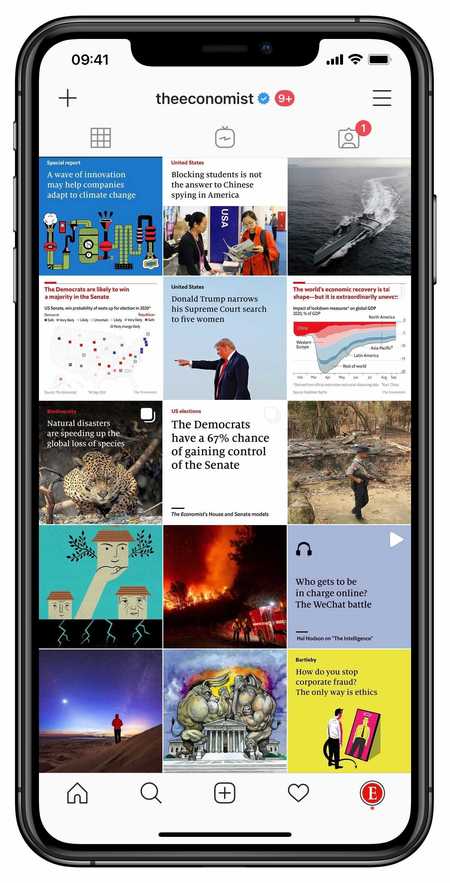 The Economist on social media