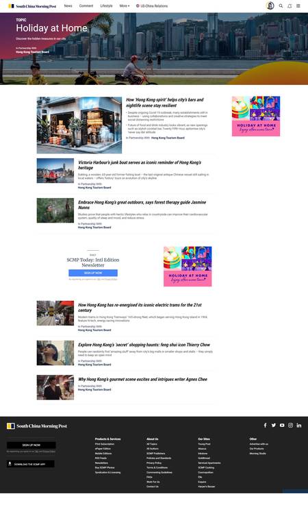 Holiday at Home, in partnership with the Hong Kong Tourism Board
